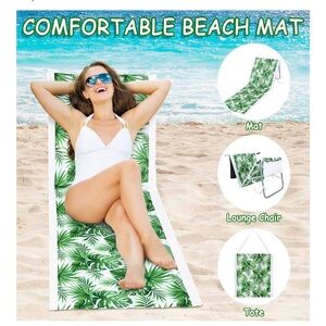 Green Leaf Beach Mat